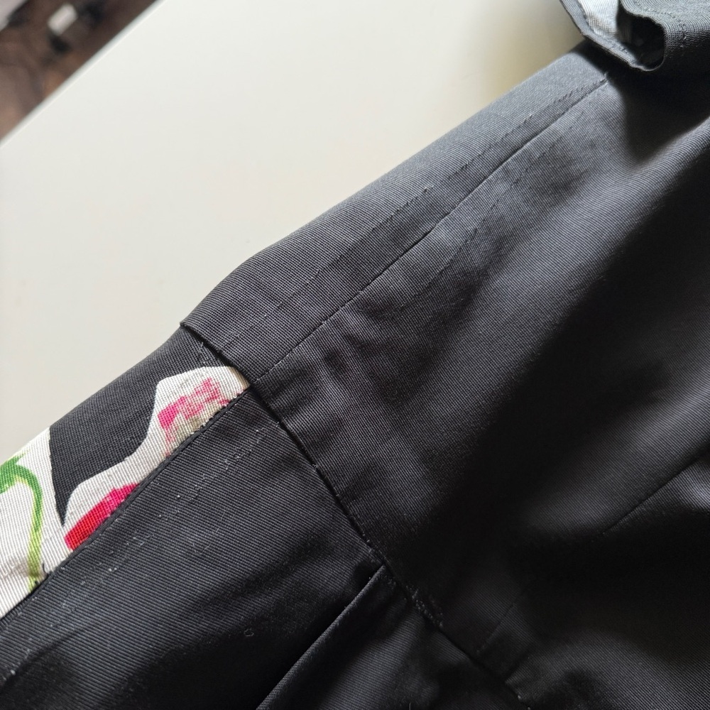 Carolina Herrera Black Midi Dress with Floral Design - Picture 9 of 16